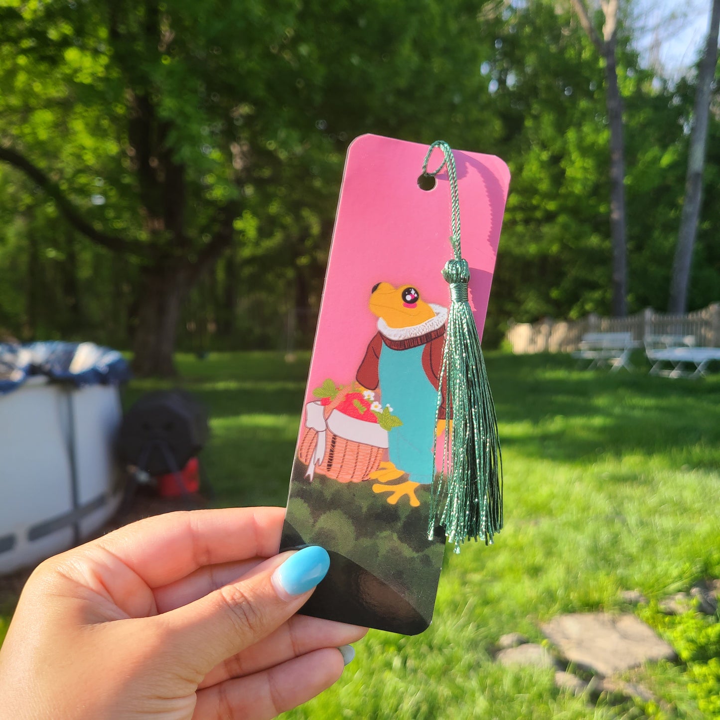 Picnic Frog Bookmark
