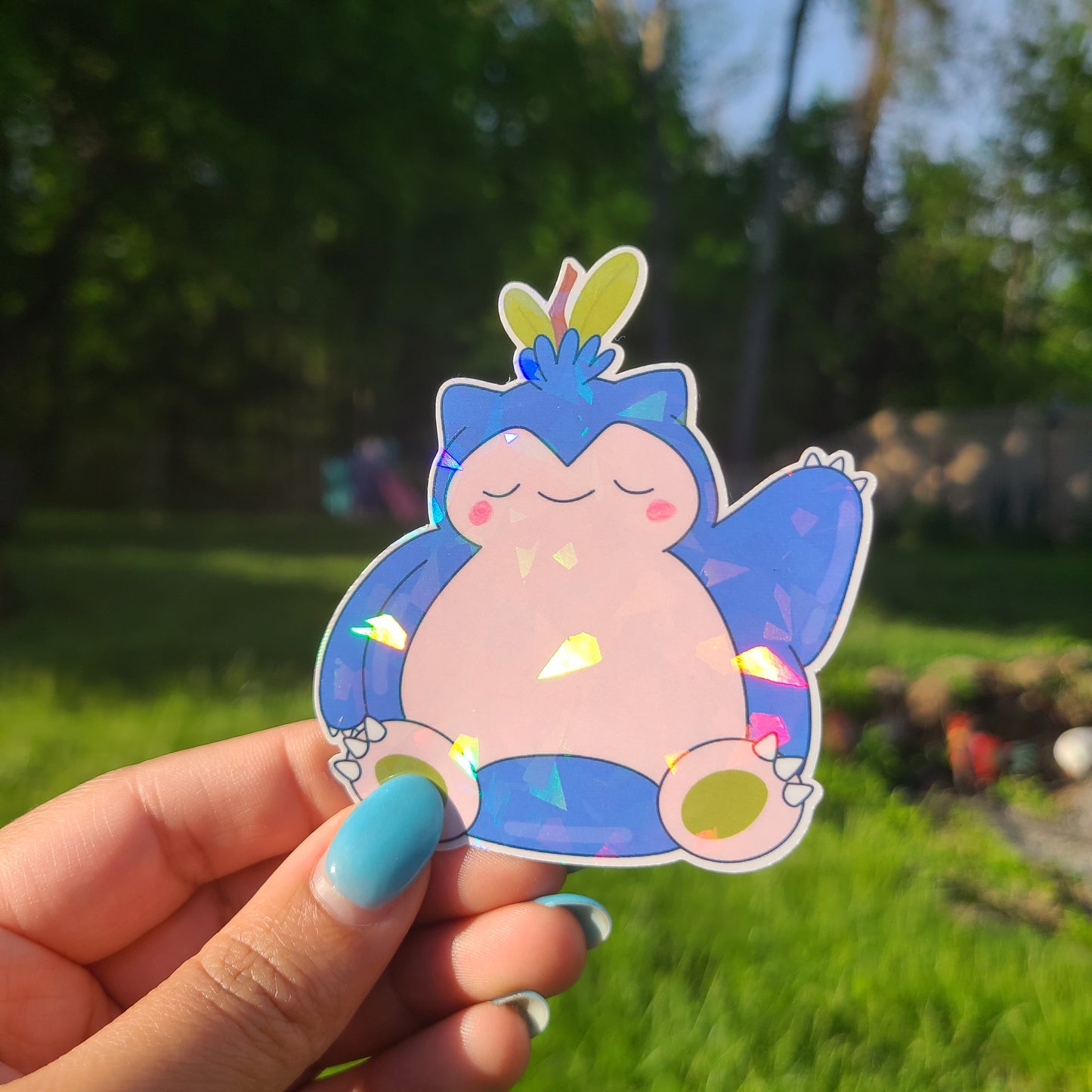 Snoring Blueberry Sticker