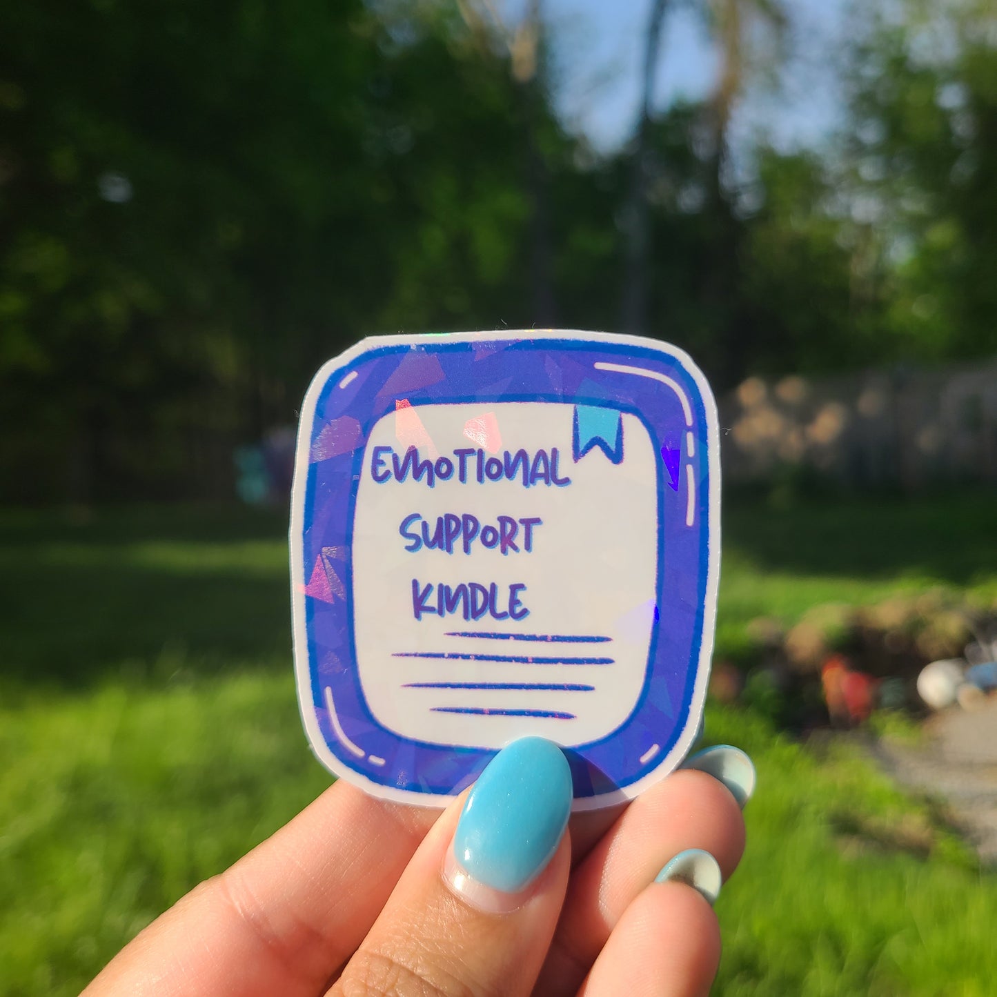 Emotional Support Kindle Sticker