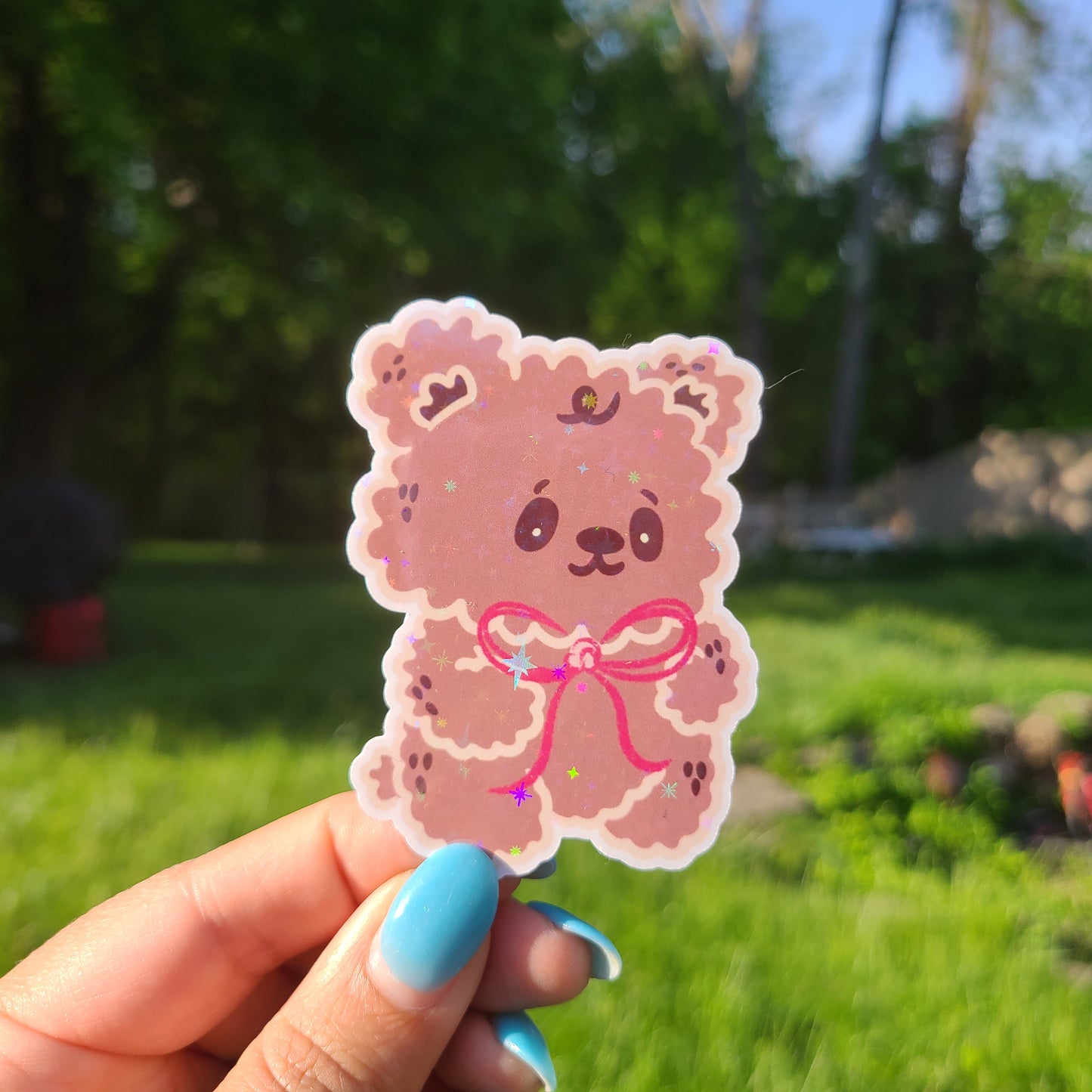 Cuddles the Coquette Bear Sticker