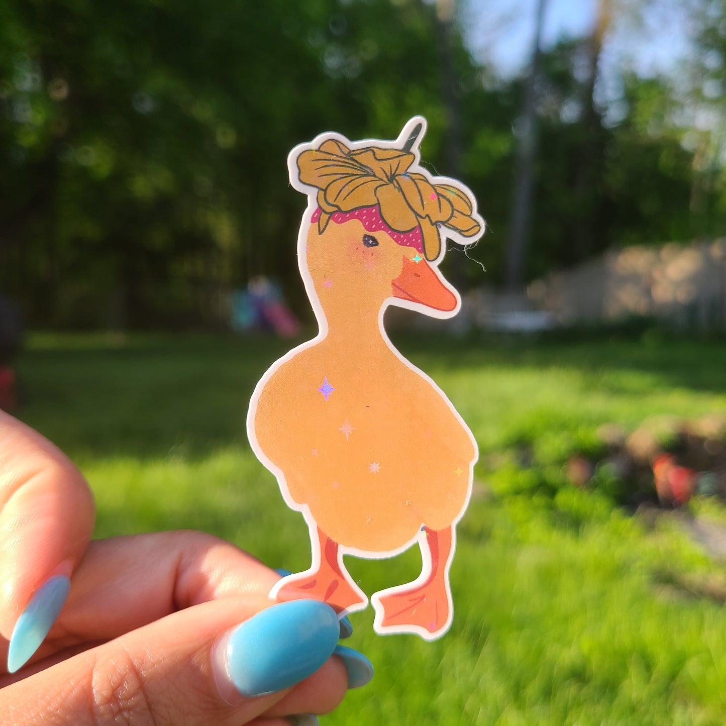Strawberry Duck Sticker