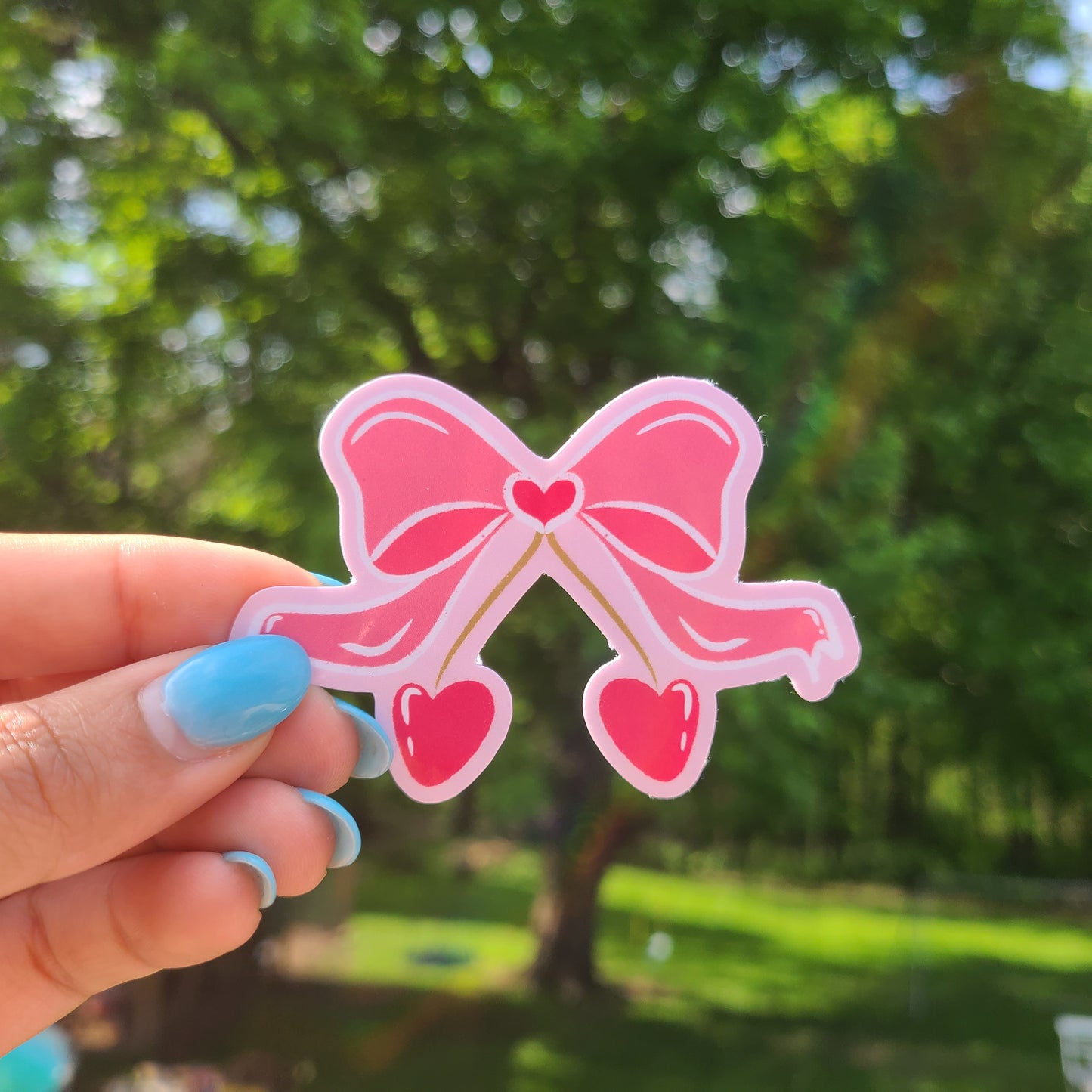 Cherry bow Sticker