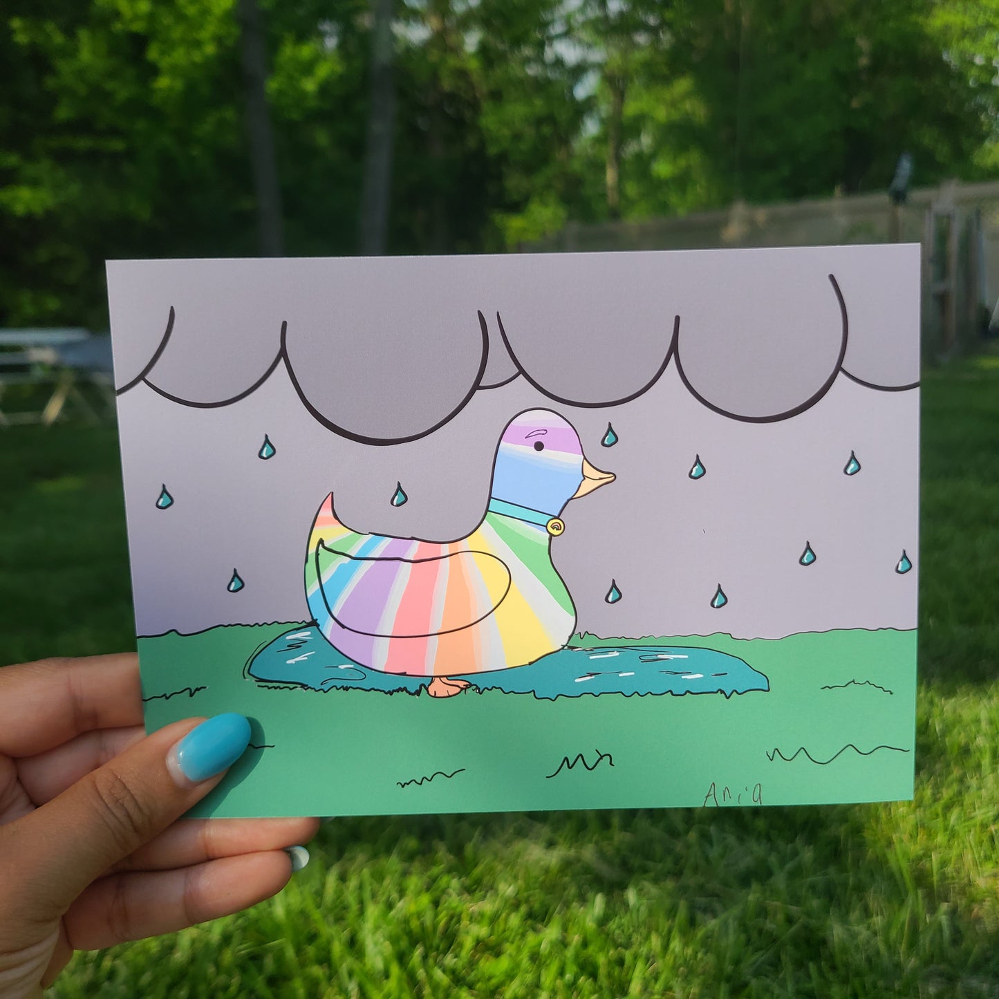 Aria Rainbow Duck 5x7 Print