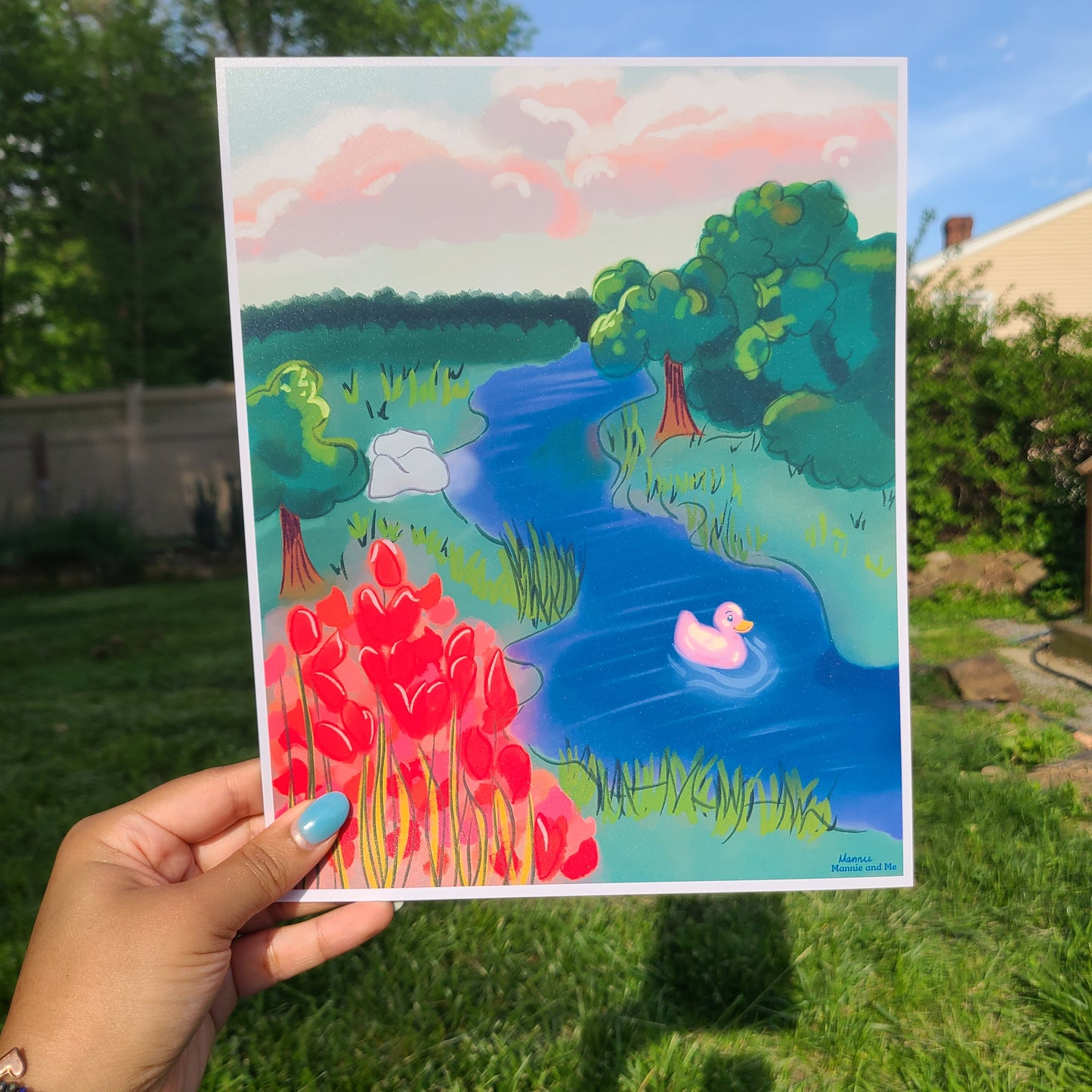 Duckie Landscape Print 8x 10