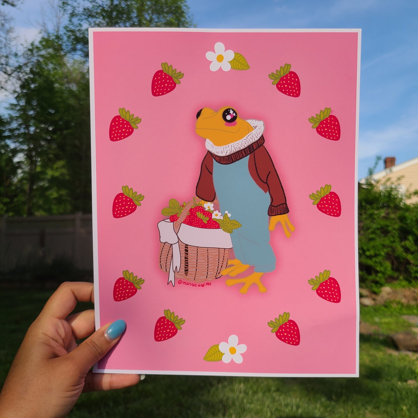 Picnic Frog 8x10 Print