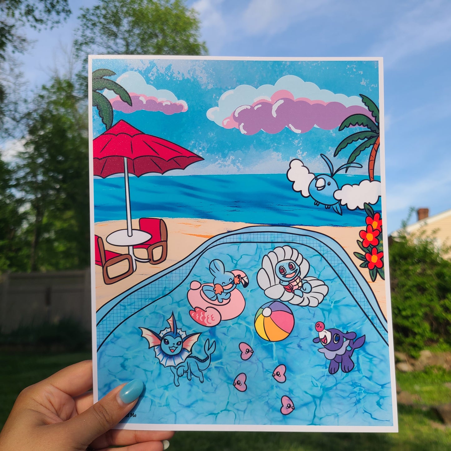 Poke Pool Party 8x10 Print