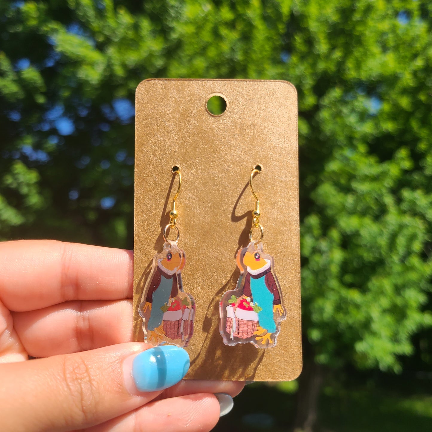 Picnic Frog Earrings