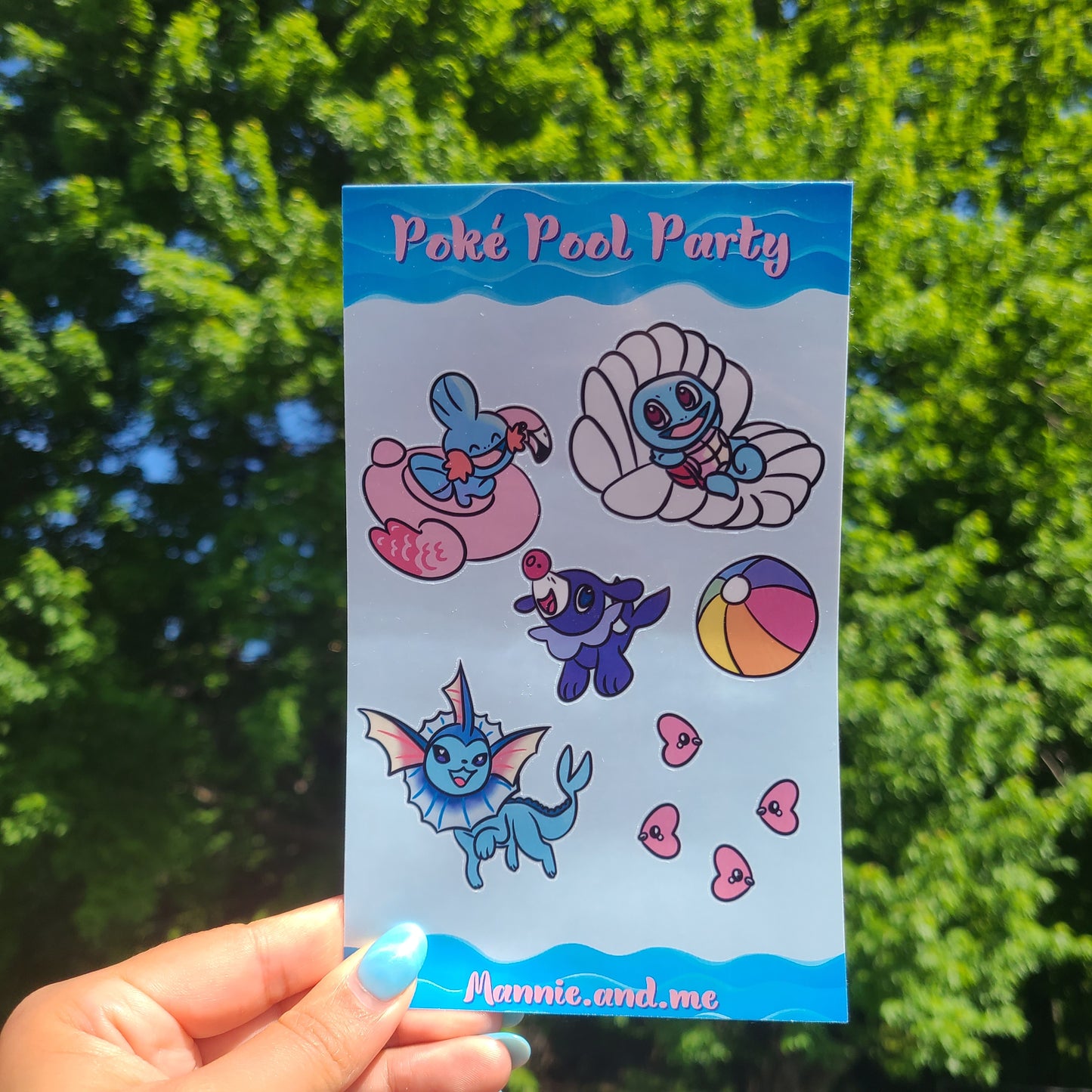 Poke Pool Party Stickersheet