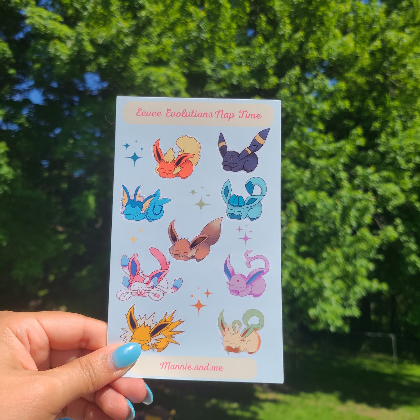 Eevevoltion Naptine Stickersheet