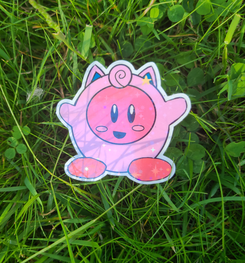 Kirby Dressed as Jigglypuff Sticker