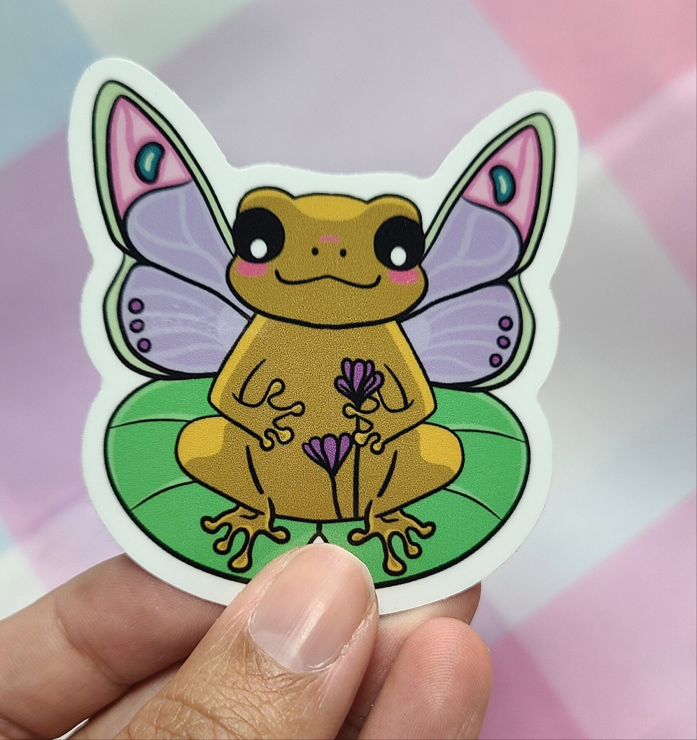 Fairy Frog Vinyl Sticker