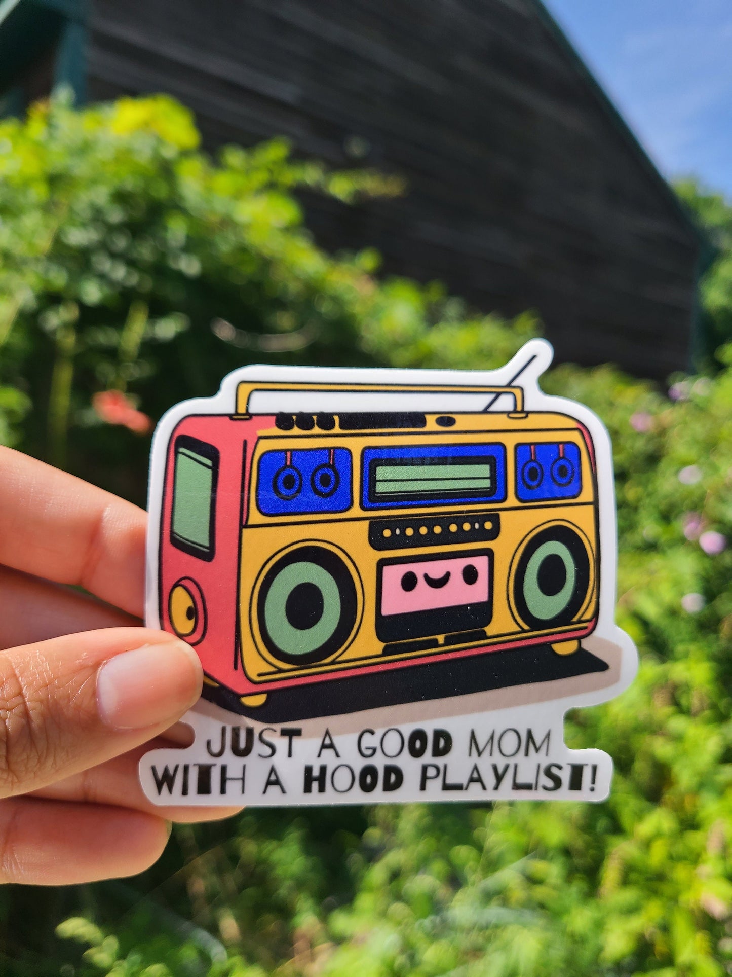 Hood Mom Playlist Vinyl Sticker