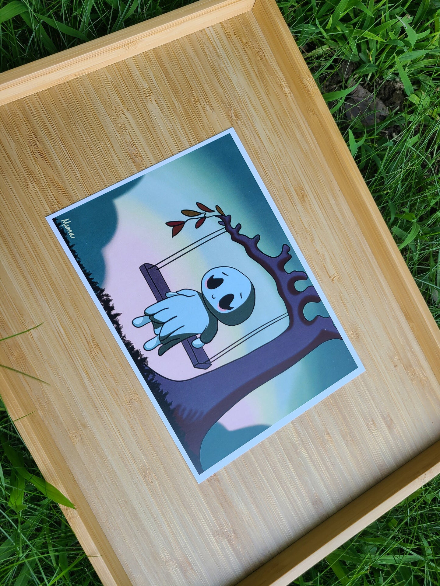 Lonely Ghost After Halloween Art Print 5x7in