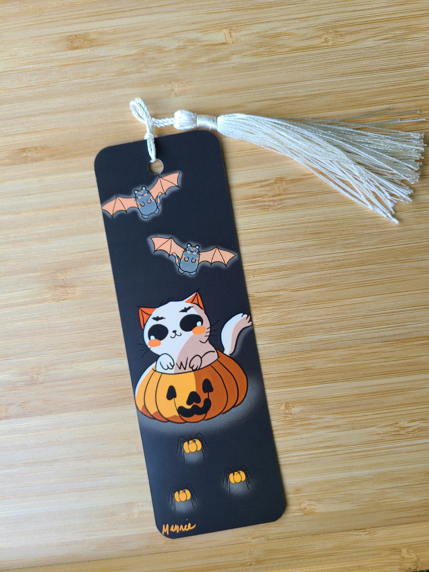 Cat in a Pumpkin Halloween Bookmark