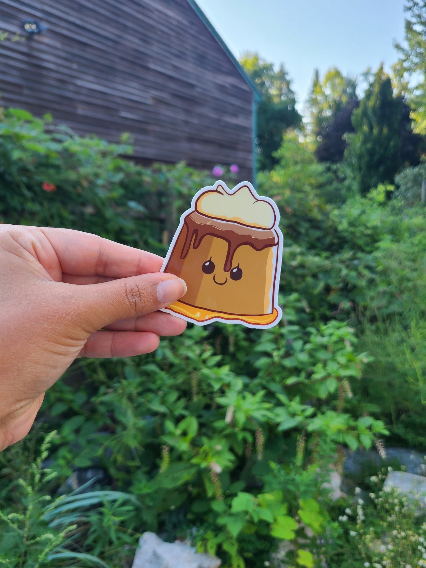 Cute Flan Vinyl Sticker Kawaii Desert