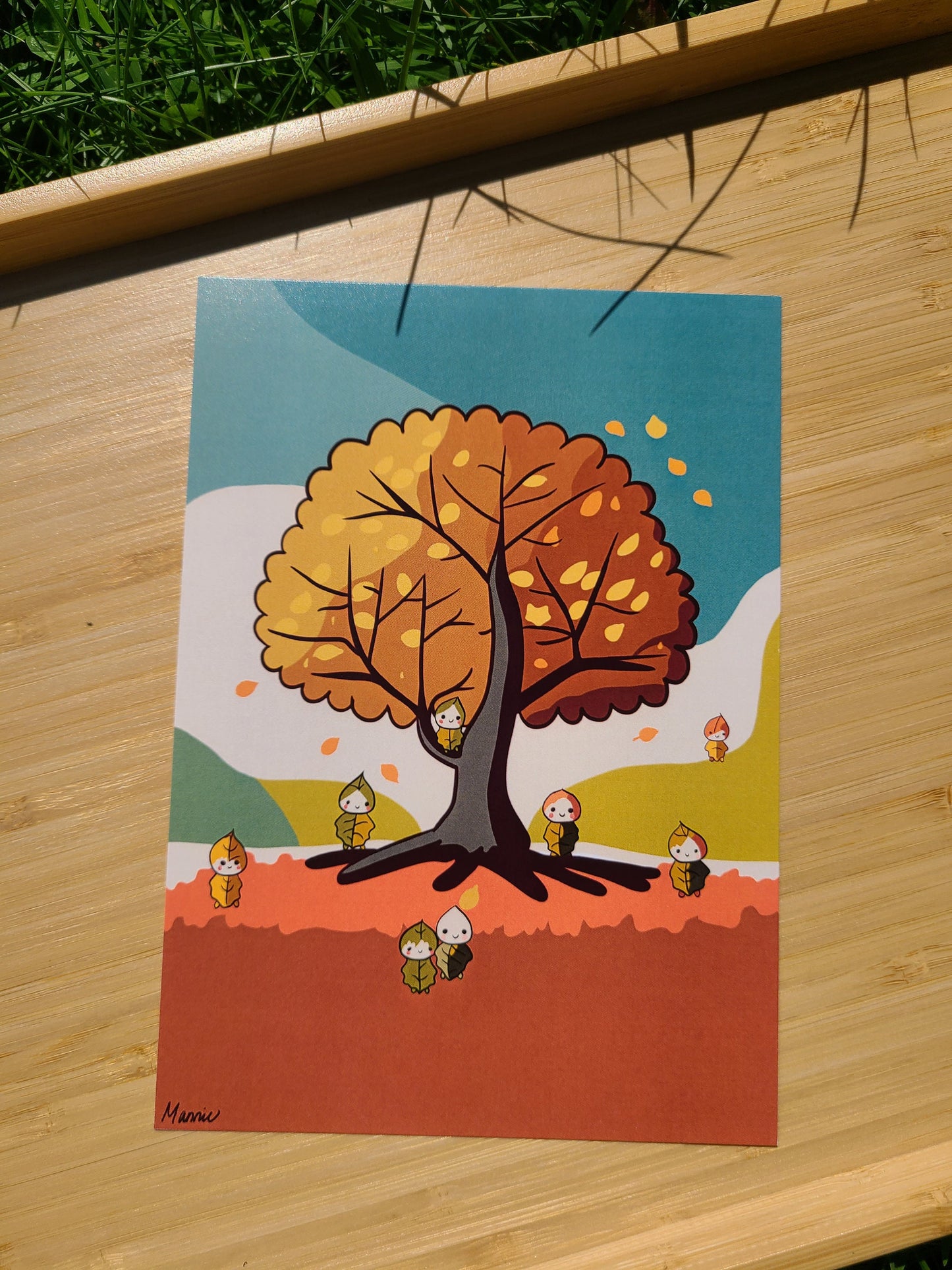 Autumn Tree Art Print 5x7in