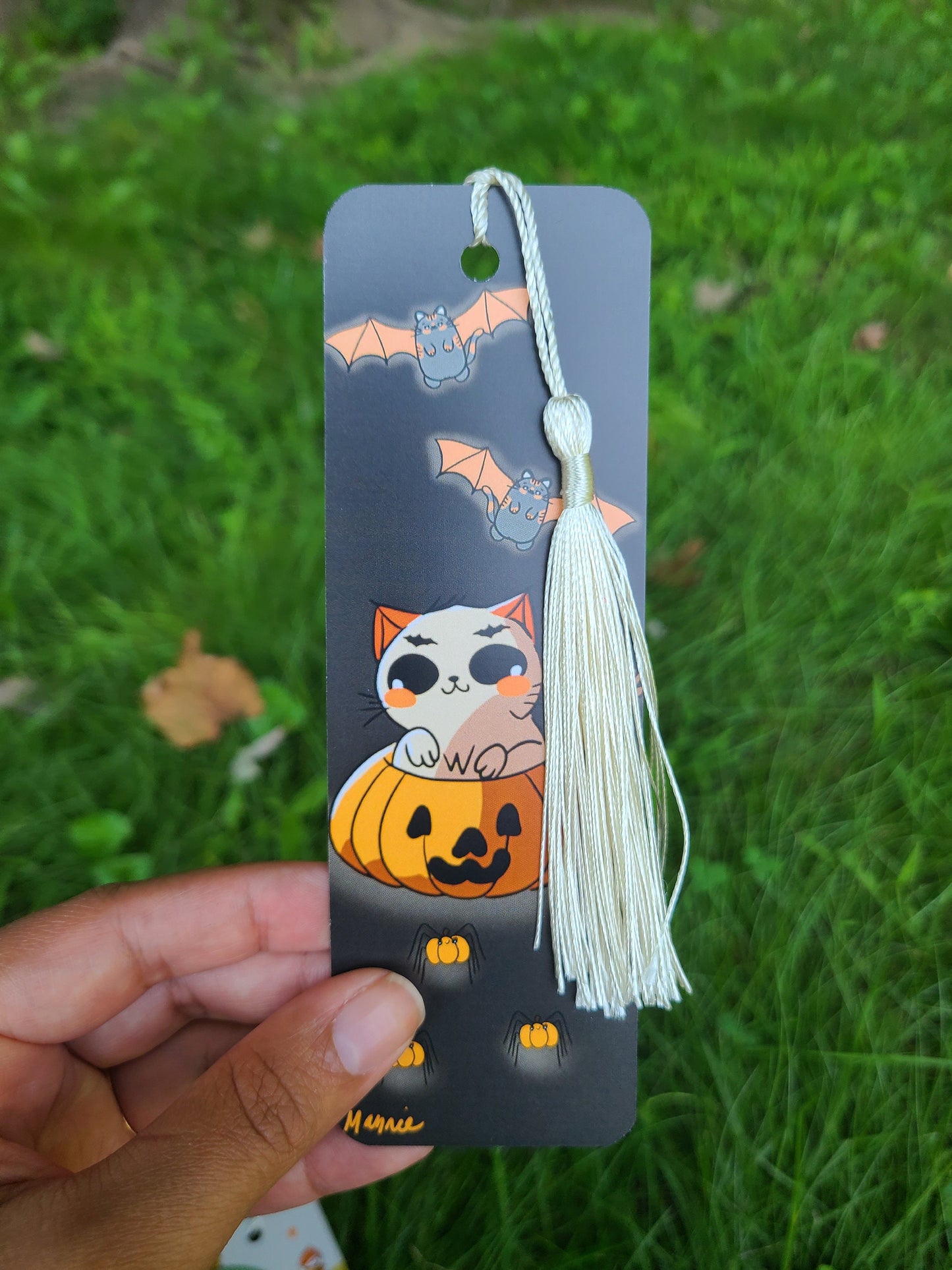 Cat in a Pumpkin Halloween Bookmark