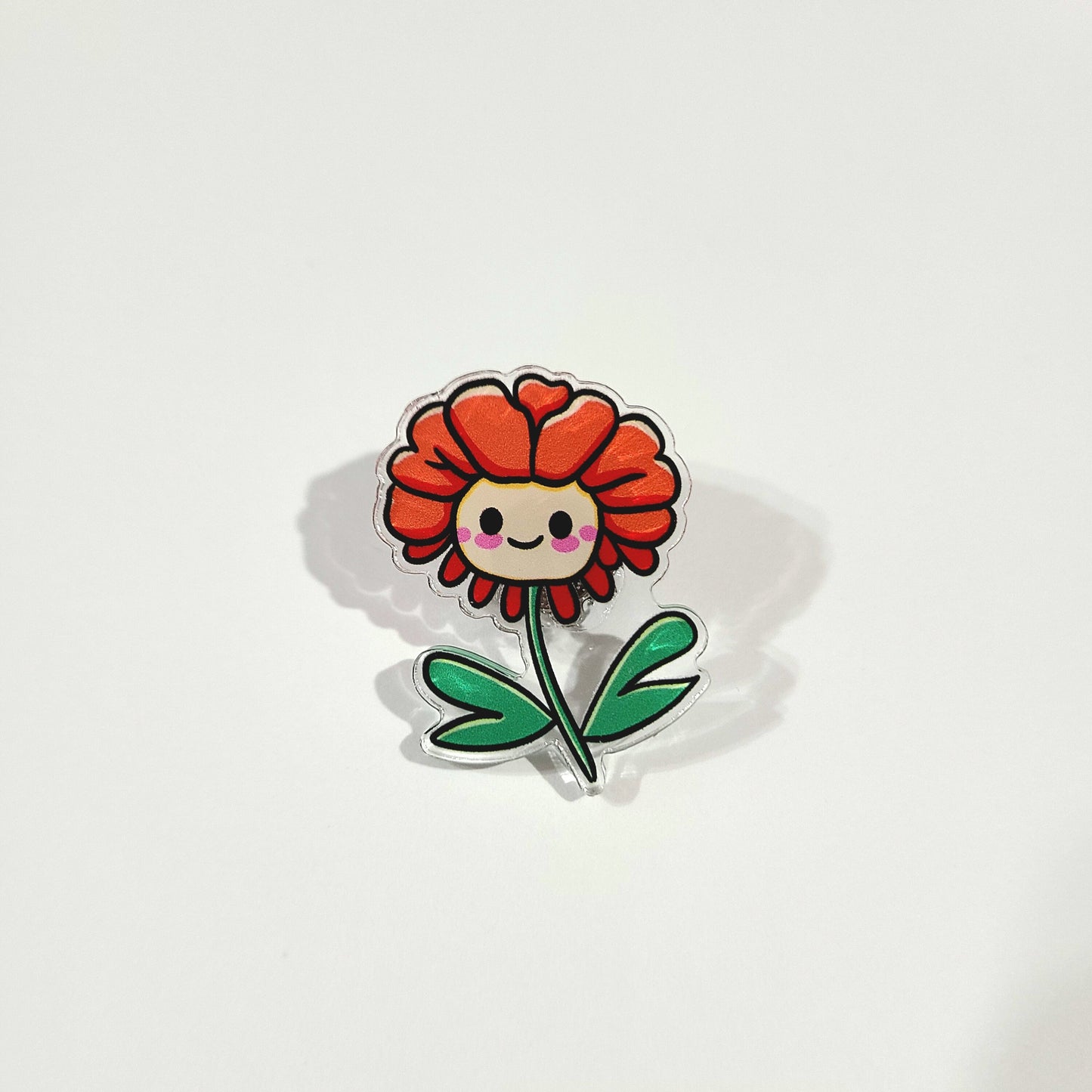 Poppy Acrylic Flower Pin