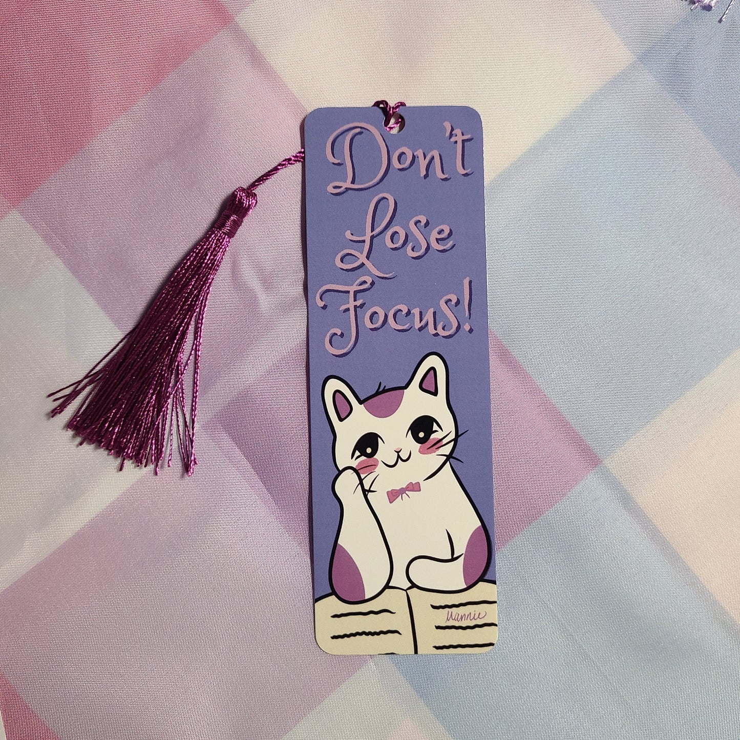 Don't lose focus Bookmark - Cute Cat bookmark