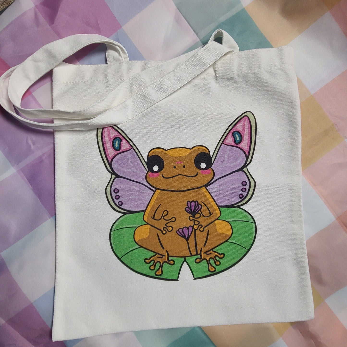 Fairy Frog Canvas Tote Bag