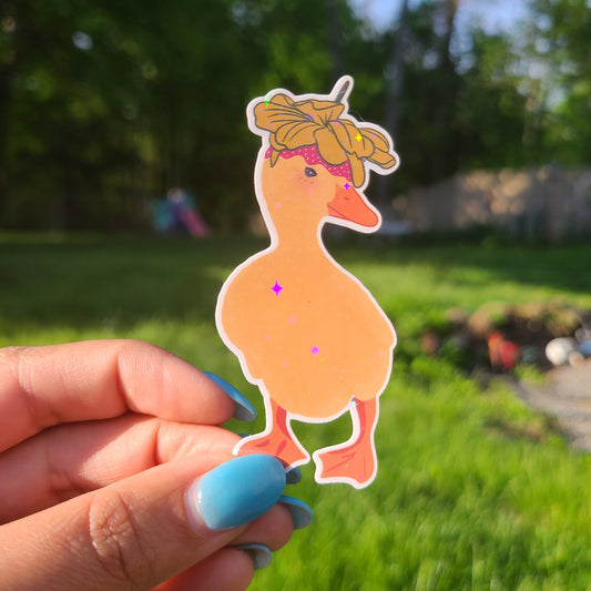 Strawberry Duck Sticker