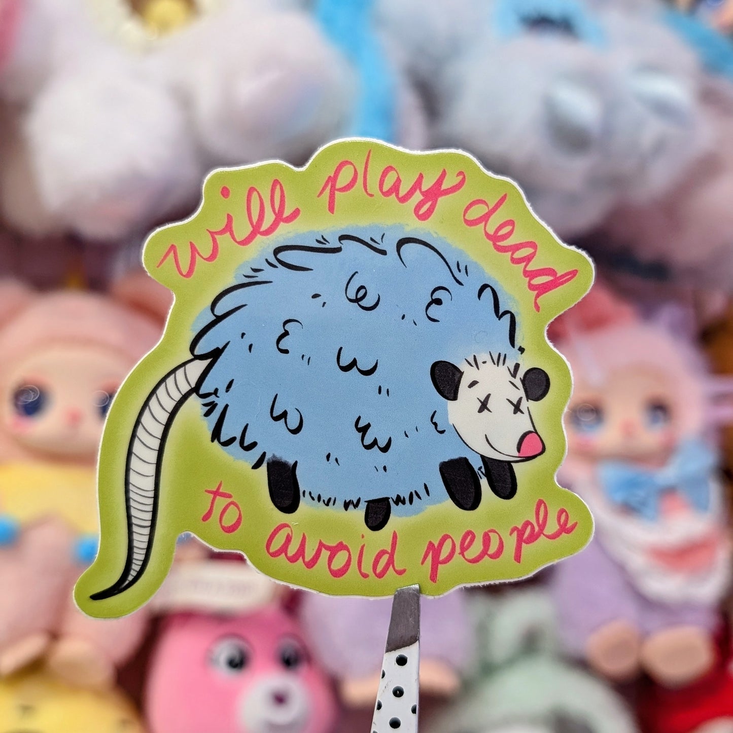 Will Play Dead To Avoid People Sticker