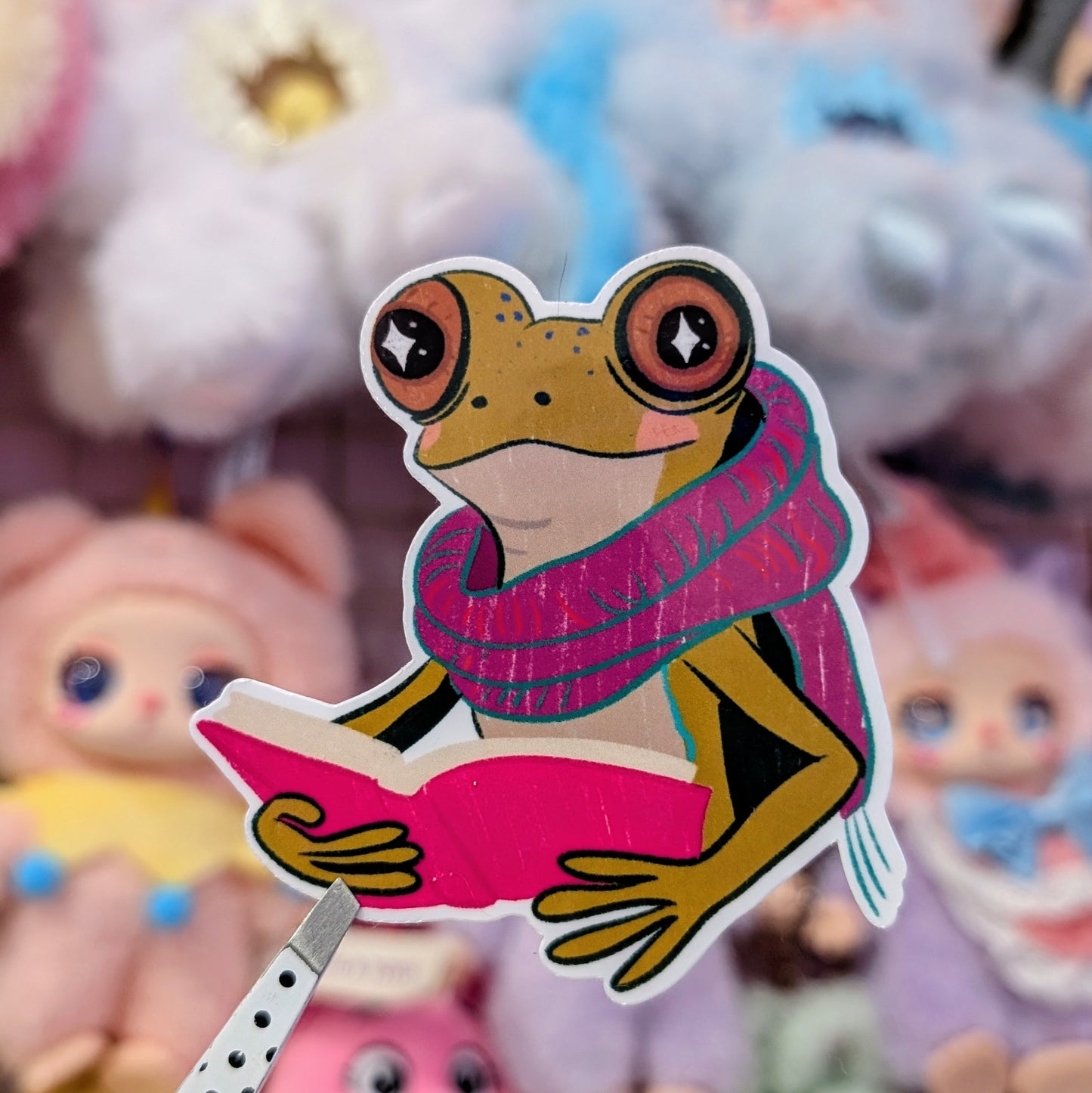 Reading Frog Sticker